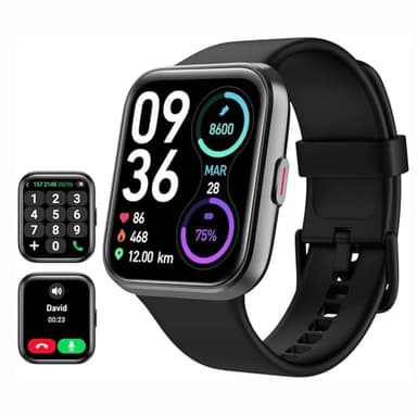 Tensky Reloj Inteligente Hombre con Llamadas y Voz de Alexa, Whatsapp Notificaciones, 1.85" Smartwatch Hombre 110 Modos Deportes 3 ATM SpO2/Pulsómetro/Monitor de Sueño Pulsera para iPhone Android