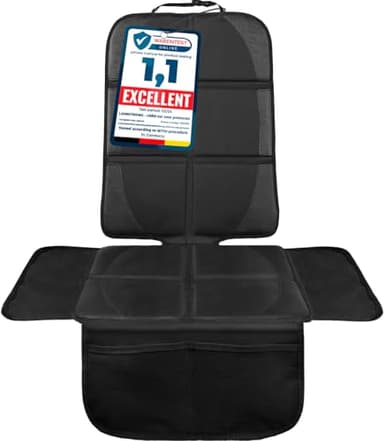 LIONSTRONG - Protector Seguro para Asiento Infantil - Protege tu Coche - Fundas para sillas de Coche - ISOFIX (Negro)