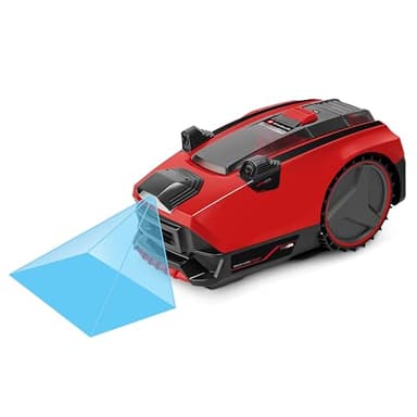 Einhell Robot cortacésped FREELEXO CAM 500 Power X-Change (18V, cámara vs Alambre de delimitación, Superficies de césped de 500m2, Pendiente hasta 25%, Ancho de Corte 18cm, protección antirrobos)