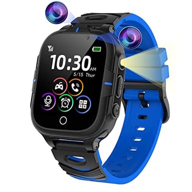 ELEJAFE Reloj Inteligente Niño, Teléfono Smartwatch Niños Llamadas 24 Juegos MP3 Música 2 Cámara Vídeo HD Pantalla Táctil Linterna Despertador Calculadora Reloj Niños Regalos de Cumpleaños Navidad