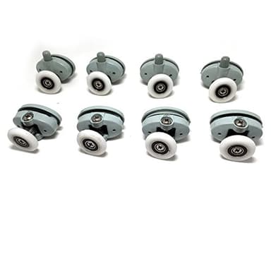Juego de 8 rodamientos para mampara de ducha, corredizas, ruedas de 23 mm de diámetro, Roller diameter 23mm