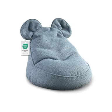 Gutekissen® Puff Infantil Miki con Orejas - Cómodo, cojín Montessori para habitación Infantil (Azul, 68/68/50 con Orejas)