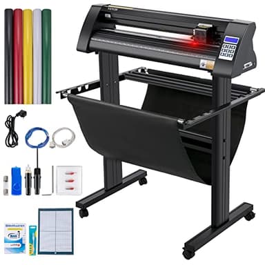 VEVOR Plóter de Corte de Vinilo 870 mm Luz de Guía LED Signmaster Label Maker Plotter de Corte de Vinilo 15-800 mm/s para Campo de Publicidad Decoración Variada Artesanía Fabricación de Etiqueta