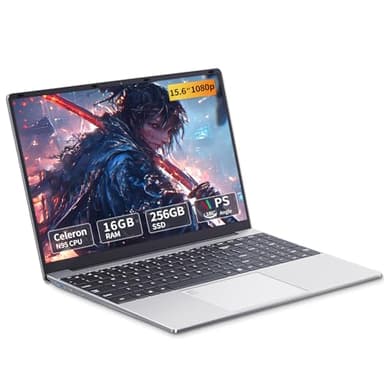 Ordenador Portátil 15,6 Pulgadas, 16GB RAM 512GB SSD Celeron N95, PC Portatil IPS Full HD 1920 x 1080, desbloqueo por Huella Dactilar y Teclado retroiluminado de tamaño Completo Computadora Portátil