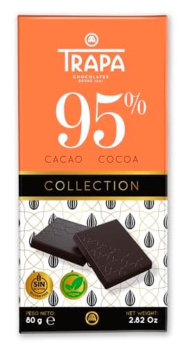 TRAPA COLLECTION|Chocolate Negro 95% Cacao | Tableta 80 g | Sin Gluten
