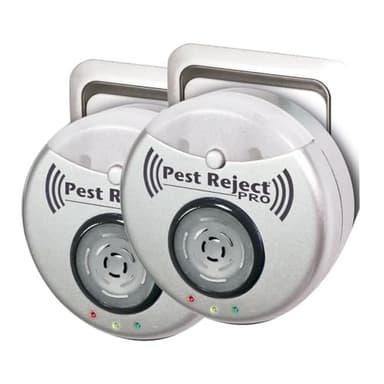 RevolutionLine - Juego de 2 Ahuyentadores Ultrasónicos de Insectos Pest Repelente Pro | Mosquitos, Roedores, Insectos, Cucarachas mediante ultrasonidos | Repelente electrónico | Cobertura 300m²