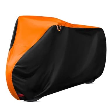 FSGRICH Funda para bicicleta de alta calidad, impermeable, 210T, lona para bicicleta, cubierta para exteriores, con ojales, protección solar, resistencia al desgarro, con bolsa, 200 x 110 x 70 cm
