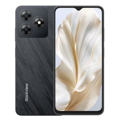 Blackview Wave 8C 4G Smartphone Libres, 6,56'' HD+, Octa-Core 6GB+64GB (2TB SD Externa), Cámara 13MP+8MP, 3 Ranuras para Tarjetas, Android 14 Dual SIM Teléfono Móvil, Altavoz Smart-K Box, GPS Negro