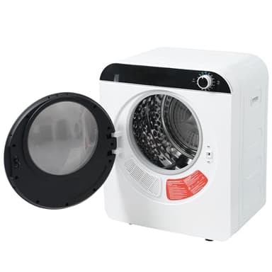 ECLIVON Secadora de Evacuación 4,5 kg con 4 Programas, Carga Frontal Secadora de Ropa 830 W, Montable en la Pared Secadora de Ropa con Tambor Inox, para Piso, Casa, Mobil Home, 59x49x43,5 cm, Blanco