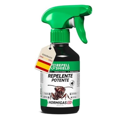RepellShield® Anti Hormigas en Spray - Uso Interior y Exterior - 250ml - Ideal para Casa, Cocina, Jardín - No Mancha - Fácil Aplicación - Alternativa Natural al Veneno Hormigas con Aceite de Citronela