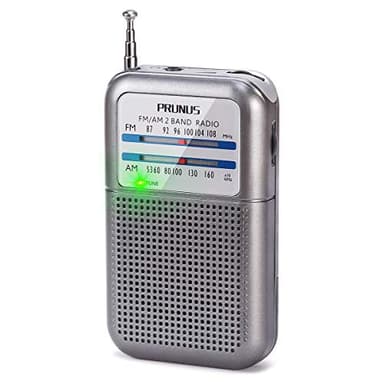 PRUNUS DE333 Radio Portatil Pequeña, Transistores Radios FM Am con Excelente Señal, Mini Radio de Bolsillo, Sintonizador con Indicador, Radios Pilas Pequeña Funciona con AAA Pilas Intercambiables.