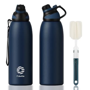 Fjbottle Botella Agua Acero Inoxidable con Tapa Magnética 1L, 800ml, 600ml, 400ml sin BPA Botella Termica, 1500ML Deportiva Termo Gimnasio