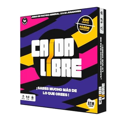 Caída Libre - Juegos de Mesa - Juego de Trivia Cultura General para Aprender riendo - Divertido con Amigos y Familia - Regalo Original para Hombres y Mujeres