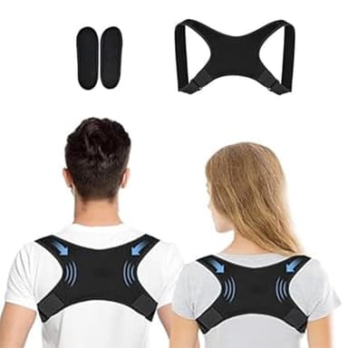 Corrector Postura Espalda Para Mujer Y Hombre,Para Alivio Del Dolor De Espalda,Cuello,Hombros Y Cervicales,Corrector De Postura Para,Invisible Transpirable Corregir Fajas Para Espalda (negro25101302)