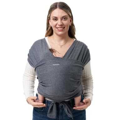 Momcozy Fular Portabebés Elástico para Recién Nacidos, Ajustable y Ergonómico, Manos Libres, 3,6–15 kg, Transpirable, Certificado OEKO-TEX 100, con Bolsa de Transporte