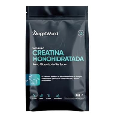 Creatina Monohidratada en Polvo 1kg/1000g para 330 Días - 100% Puro, Factor de Malla 200, 100% Monohidrato de Creatina Micronizada - Sin Sabor, Vegana, Sin Estearato de Magnesio, Cuchara Incluida
