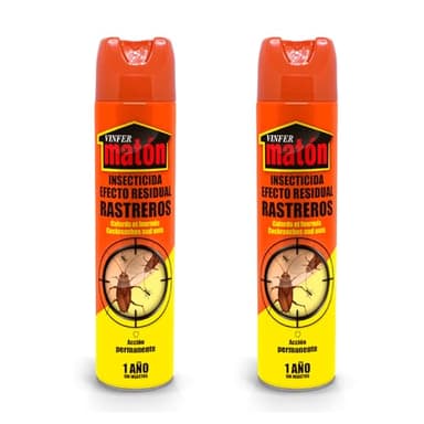 VINFERMATON Antihormigas Efecto Permanente | Insecticida Cucarachas y Hormigas Pack 2×600 ml | Efecto hasta 1 año | Interior y Exterior | Profesional y Doméstico | MADE IN SPAIN