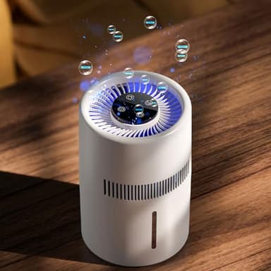 Humidificador de aire de 4 litros, purificador de aire 2 en 1 y humidificador, pequeño humidificador purificador USB silencioso para dormir u trabajo de oficina, para el hogar, dormitorios, oficinas,