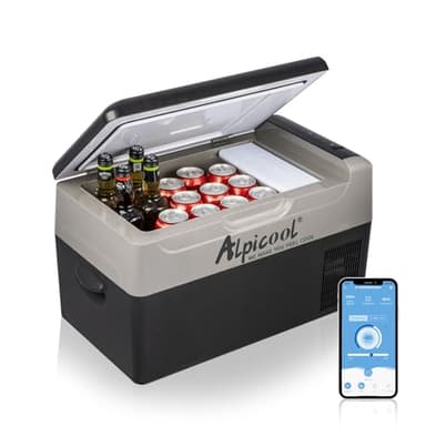 Alpicool G22 22 Litros Frigoríficos mini Nevera de Coche portátil Eléctrica Neveras de viaje congelador del automóvil 12V CC Coche Refrigerador para Hogar Aire Libre Camping