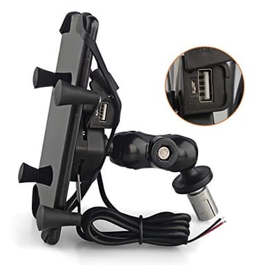 evomosa Soporte de Móvil para Motocicleta, Soporte para Teléfono Móvil Apto para Smartphone de 3,5 a 6,5 Pulgadas para Moto S1000RR con Agujeros Redondos (Estilo B)