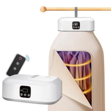 Secadora de Ropa Eléctrica Portátil, Mini Secadora Plegable, Secadora de Ropa Pequeña, Temporizador de 480 Min y Función de Calefacción PTC, para Apartamento, Viaje, Dormitorio, RV