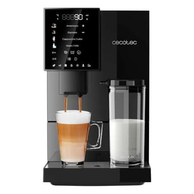 Cecotec Cafetera Superautomática Cremmaet Compactccino. 1350 W, Thermoblock, Bomba de Presión de 19bars, Sistema Plug&Play, Depósito de Café con Molinillo Integrado, Limpieza Automática