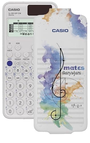 Casio FX-991SP CW - Calculadora Científica ilustrada con nota musical, Recomendada para el Currículum Español y Portugués, 5 Idiomas, más de 560 Funciones, Solar, Color Blanco