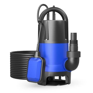 Bomba sumergible aguas sucias 1100W 15000 litros/h Jardín Pozos Drenaje Bombeo agua Extracción agua