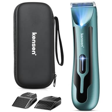 KENSEN Afeitadora Corporal Masculina, IPX7 Impermeable Depiladora Corporal en Seco y Húmedo con Luz LED, Cuchillas de Cerámica, Rasuradora Mujer Hombre para Zona Intima, Axilas, Brazos, Piernas, Barba