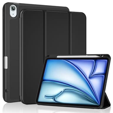 ProCase Funda para iPad Air 11 Pulgadas 2026 (M4)/2025 (M3)/2024 (M2) y 5ª/4ª Gen 10.9 Pulgadas (2022/2020), TPU Antigolpes con Soporte Trifold Magnético y Autoactivación - Negro