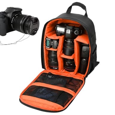 Genérico Mochila De Cámara Para Viajar - Bolso Organizador para Cámaras Mirrorless,Mochila Transpirable con Cremallera para DSLR - para Atletas, Mujeres, Hombres, Jóvenes y Adolescentes