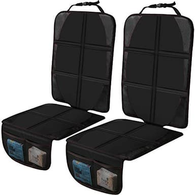 Alfombrilla Protectora para Asiento de automóvil, Paquete de 2 Protectores de Asiento para bebé Asiento de automóvil, Respaldo Antideslizante Impermeable, Compatible Isofix
