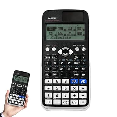 Anglepingping FX-991EX - Calculadora científica con 552 funciones, calculadora científica de ingeniería con 10+2 pantallas para escuela, oficina, negocios, hogar, uso diario, color negro