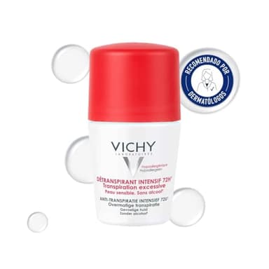 Vichy Desodorante, Tratamiento Antitranspirante Intensivo 72 horas, Roll-on, Protege y Regula, Enriquecido con Minerales Ultra-Absorbentes y Perspicalm, Hipoalergénico, Stress Resist