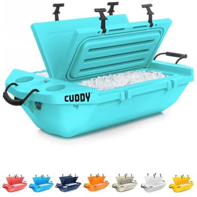 Cuddy - Nevera portátil y Recipiente de Almacenamiento seco Flotante para Tierra y Agua, 37 litros río, Playa, Kayak, Piscina y Lago, Color Espuma de mar