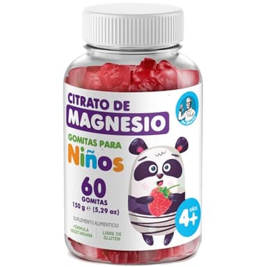 Kids Calm Magnesio Gominolas para Niños sin Azúcar - Gomitas para Dormir - Suplemento Magnesio Niños y Adultos Sin Gluten y Vegetarianas (60 unidades)