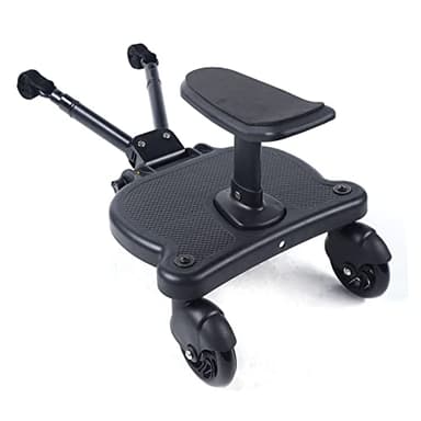 Reposapiés de cochecito universal para bebé con asiento, asiento extraíble y ensamblado tarjeta, tabla de buggy para niños de 2 a 6 años (25 kg)