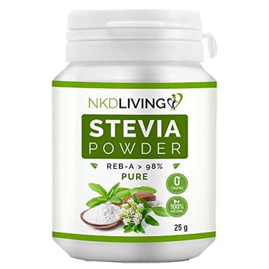 NKD Living 100% Pure Stevia Powder, Reb-A 98% (25g) …