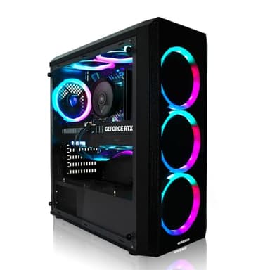 Greed® MK2 - High End Gaming PC - AMD Ryzen 7 5700X 8 Core - Nvidia Geforce RTX 5060 - Ordenador RGB ultrarrápido + Raytracing de sobremesa a 4,6 GHz - 32 GB RAM DDR4-1TB SSD - WLAN + W11 Pro