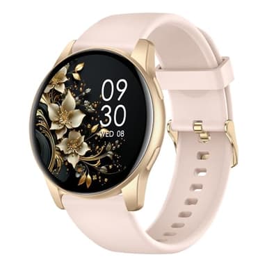 AcclaFit Reloj Inteligente Hombre Mujer con Llamadas Bluetooth, Smartwatch Esfera Redonda 1,38" con 147+ Modos Deportivos, Pulsómetro, Monitor de Sueño, IP68 Impermeable, Compatible con Android iOS