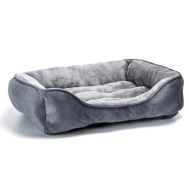 Nobleza Cama Perro Lavable, Cama para Perros Medianos Antideslizantes con Relleno de Fibras Super Suave, 67x57cm