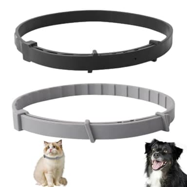 UIEXAY 2 Piezas Collar Antipulgas Y Garrapatas Para Gatos Antiparasitario, Protección 8 Meses, Talla Única, Ajustable E Impermeable, Para Gatitos, Gatos Grandes