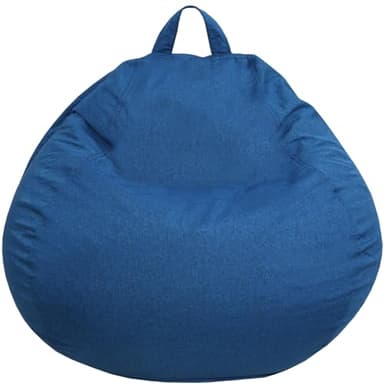 bananair - Puff Salon con Relleno Incluído - Suave y Cómodo - Funda Lavable a Máquina - Puff Pera Práctico y Fácil de Transportar - Bean Bag Versátil, Puff Gamer, Niños (80 x 70 cm, Azul)