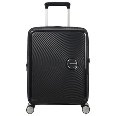 American Tourister Soundbox - Spinner S, Equipaje de Mano, 55cm, 41 L, Negro (Bass Black)