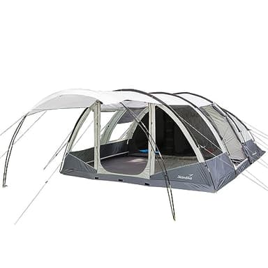 Skandika Falkenberg 6 Personas - Tienda de campaña Familiar - túnel - mosquiteras - Columna de Agua de 4000 mm - cabinas oscuras