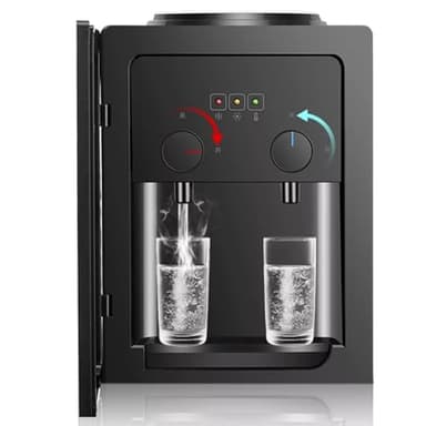 Dispensador de agua eléctrico de 550 W, dispensador de agua caliente y fría de 220 V, con dos salidas, soporte universal para cubos de 3,5 L, 5 L, 10 L y 18 L, para casa, oficina