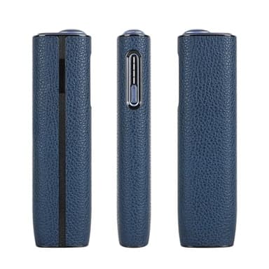 VANSUKY Funda para IQOS ILUMA i One – Estuche de Simil Piel Texturizada, Antigolpes, Antirayas, Delgado & Ligero – Disponible en Rojo/Negro/Verde/Azul/Naranja (Azul)