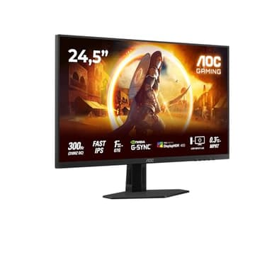 AOC 25G4SRE Gaming Monitor 25 Pulgadas, 310Hz, Panel Fast IPS, 0.3HDR400, Adaptive Sync, G-Sync Compatible, (1920x1080 HDMI 2X 2.0 DP 1x 1.4) Negro