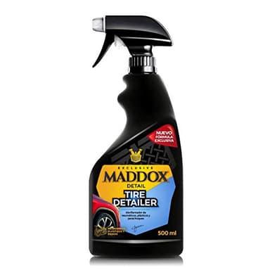 Maddox Detail | Abrillantador de Neumáticos y Plásticos | Restaurador de Gomas Coche | Hidratador de Gomas de Exterior | Protege y Brilla | Abrillantador Plasticos Coche | Tire Detailer 500 ml