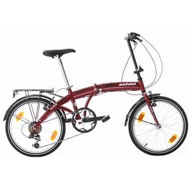 Multibrand PROBIKE - Bicicleta Plegable de 20 Pulgadas, Bicicleta Plegable, 6 velocidades, Bicicleta para Hombre y niño, Guardabarros, Adecuado a Partir de 155 cm - 185 cm (Rojo y Blanco